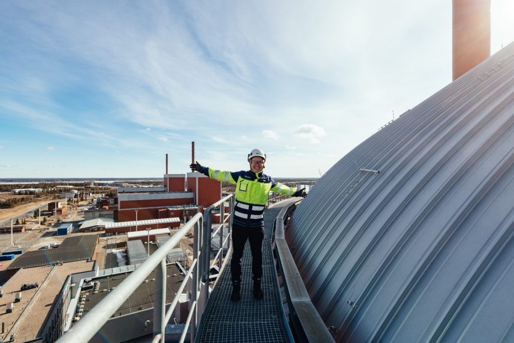 Nuclear Hero Santeri Myllynen outside at the nuclear power plant